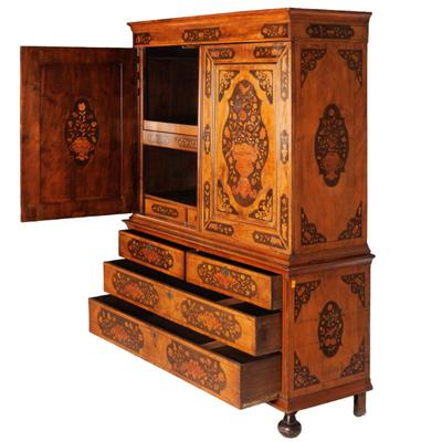 Sale Photo Thumbnail #116: Dutch Baroque Inlaid Cabinet
