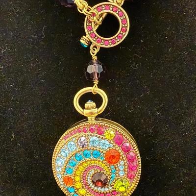 Heidi Daus Statement Necklace & Costume Jewelry Clip-On Earrings 