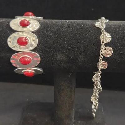 Silvertone & Sterling Silver Bracelets/Earrings
