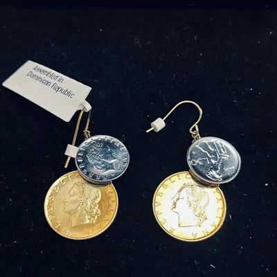 Italian Lire Earrings 