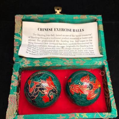 Chinese Baoding Cloisonne Exercise Balls