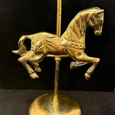 Brass Carousel Horse