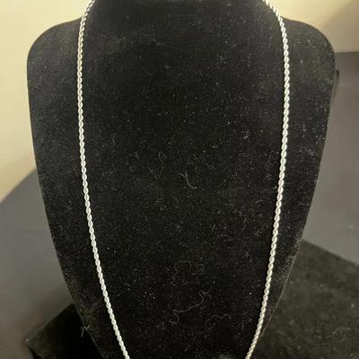 14k White Gold Necklace 1758 AR Italy 