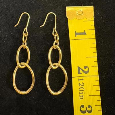 14K Yellow Gold Dangling Earrings 