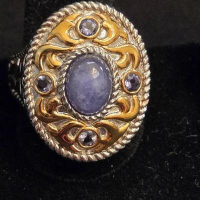 Two-Tone Sterling Silver Cocktail Ring