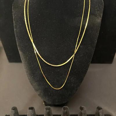 Goldtone Necklaces & Two-Tone Stainless Steel Rings 