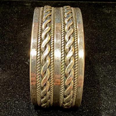 Ron Yazzie Sterling Silver Cuff Bracelet - Navajo
