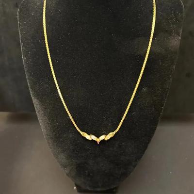 Beautiful Goldtone Necklace + Napier Goldtone Hoops