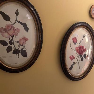 Sale Photo Thumbnail #105: Signed Blooming Rose I & II, $75 each. 