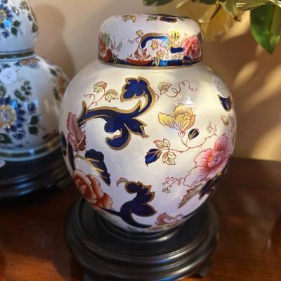 Sale Photo Thumbnail #539: Mason's Mandalay Ironstone lidded jar. $25. 