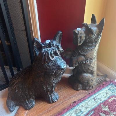 Sale Photo Thumbnail #369: Scotty sculpture. $36 for scotty on left. 