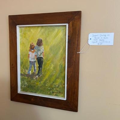 Sale Photo Thumbnail #552: Original Lucelle Raad painting on board. $68.