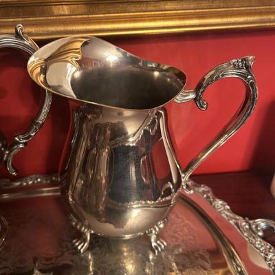 Sale Photo Thumbnail #157: Leonard silver plate pitcher. $48. 