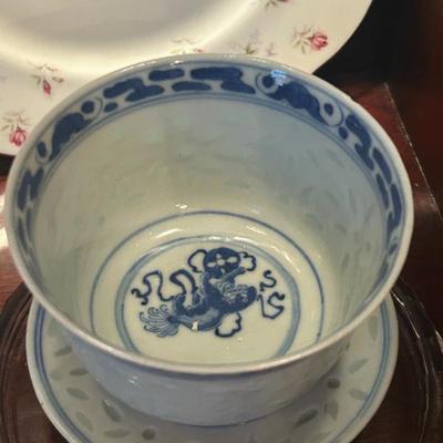 Sale Photo Thumbnail #195: Antique rice bowl. $15 