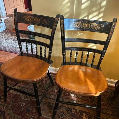 Sale Photo Thumbnail #67: Pair of handmade L.Hitchcock chairs. Made in Connecticut. $125 each. 