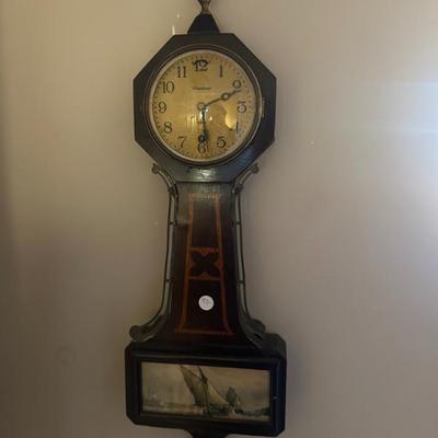 Sale Photo Thumbnail #613: $70. Waterbury antique clock. 