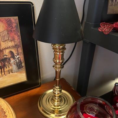 Sale Photo Thumbnail #600: Baldwin Brass shaded candlestick holders. $58 for the pair. 