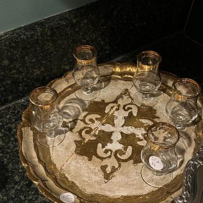 Sale Photo Thumbnail #398: FLoretine tray. $35. 