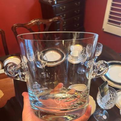 Sale Photo Thumbnail #237: Tiffany & Company handled glass chmpagne bucket. $48. 