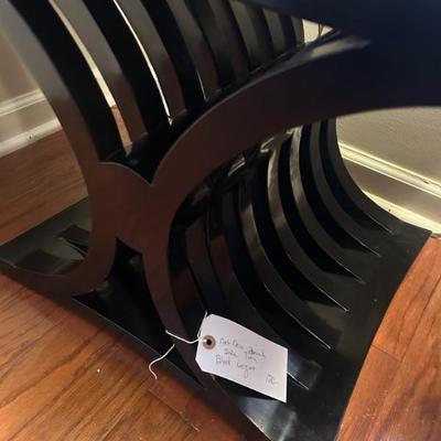 Sale Photo Thumbnail #606: Vintage Art Deco revival lacquered table. $120.