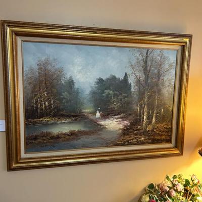 Sale Photo Thumbnail #546: Original oil on canvas, signed by the artist. $225. 