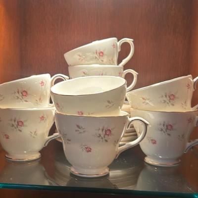 Sale Photo Thumbnail #186: Duchess "Marie" bone china teacups and saucers. Set of 8. $55