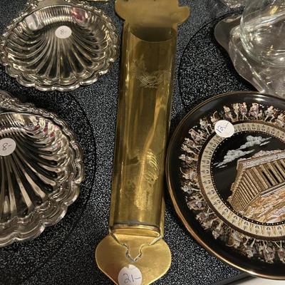 Sale Photo Thumbnail #431: Brass match holder. $21. 