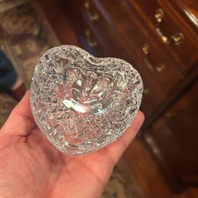 Sale Photo Thumbnail #206: Lidded crystal heart. $8. 