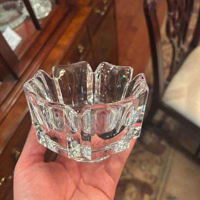 Sale Photo Thumbnail #168: Orrefors cut crystal candy or ring dish. $24. 