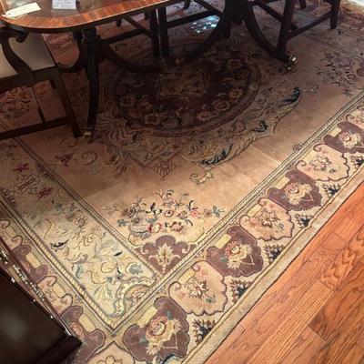 Sale Photo Thumbnail #488: Handknotted wool carpet, 10'6" long x 7' 9" wide. 