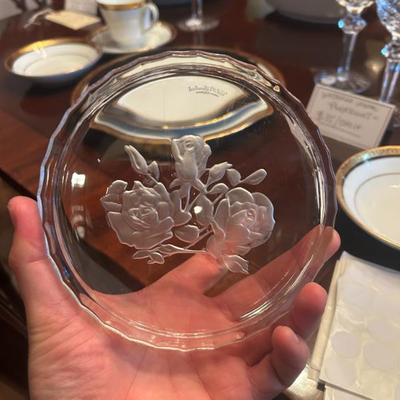 Sale Photo Thumbnail #192: Val St. Lambert crystal coaster. $14. 