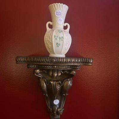 Sale Photo Thumbnail #342: Irish porcelain vase. $14.WALL SHELVES SOLD.  