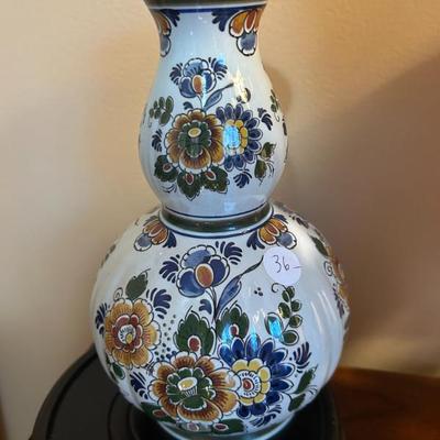 Sale Photo Thumbnail #541: Delft polychroom vase, Handmade in Holland. $36. 