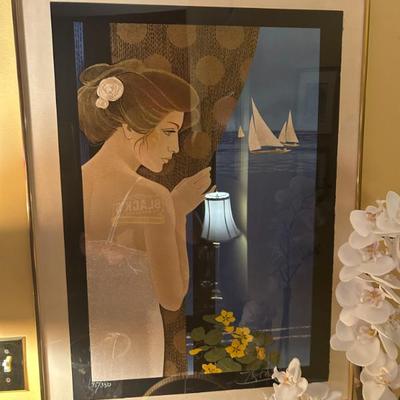 Sale Photo Thumbnail #329: Yves Ganne signed and numbered lithograph. $148. French. 