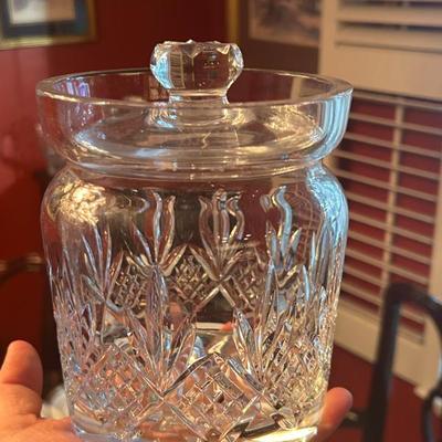 Sale Photo Thumbnail #199: Waterford Crystal jar. Small chip in lid. $70. 