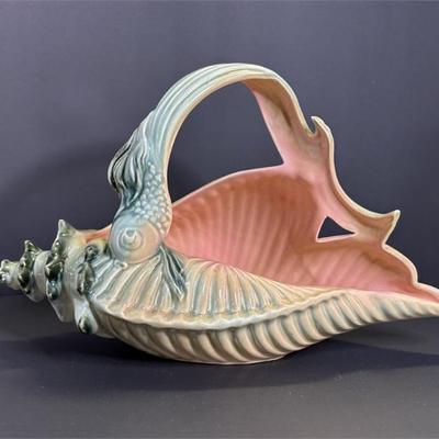 Mid Century Hull Ebb Tide Shell Basket.jpg