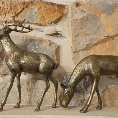 Vintage Brass Deer