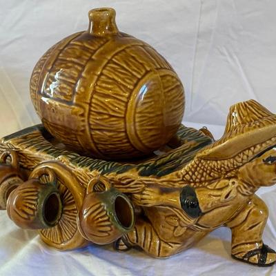 Vintage Ceramic Tequila Decanter Bar Set 