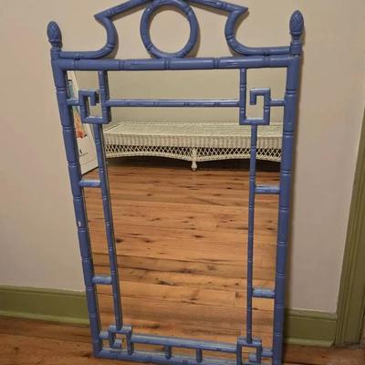 Chinoiserie Blue Mirror