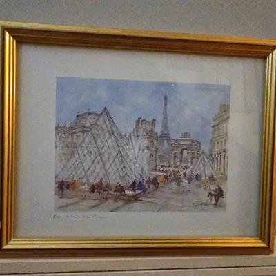 Pyramid Of LeLouvre Print By Maurice Legendre