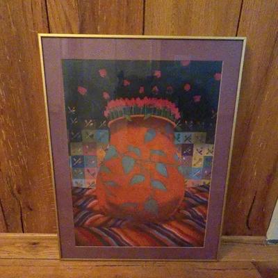 Signed Orange Vase Print Number 26/40