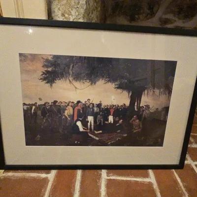 Surrender Of Santa Anna Print By William Henry Huddle