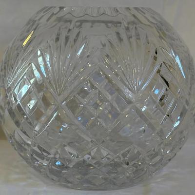 Crystal Rose Bowl 9 Point Fan Motif