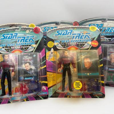 5 Star Trek Figures 1993 and 1994