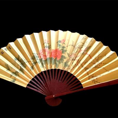 Large Shandong Hand Painted Silk Fan