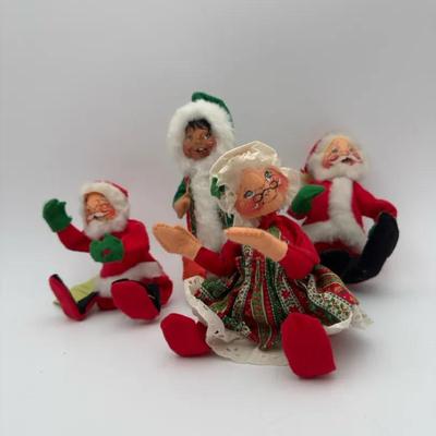 4-1960’s Annalee Christmas Dolls