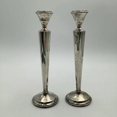 Two RS Co. Weighted Sterling Silver Candlesticks 