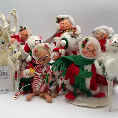 10 1990’s Annalee Christmas Dolls
