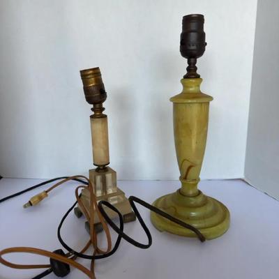 2 Vintage Marble/ Stone Lamps