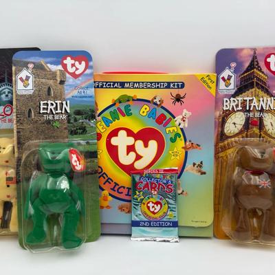 3 Beanie Babies McDonald House, 1ST Edition Official Membership Kit & 2 Edition cards